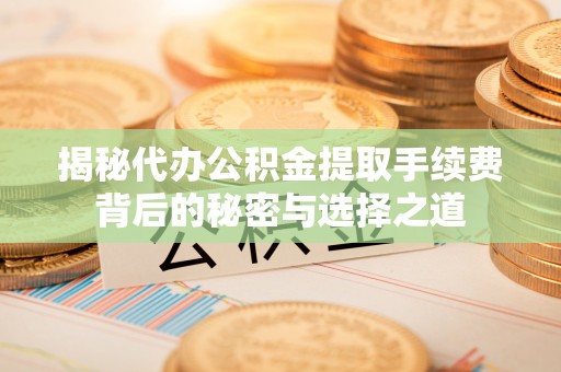 镜湖揭秘代办公积金提取手续费背后的秘密与选择之道
