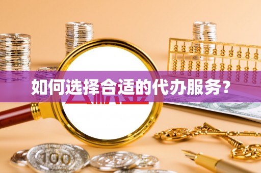 镜湖如何选择合适的代办服务？
