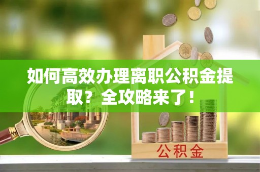 镜湖如何高效办理离职公积金提取？全攻略来了！