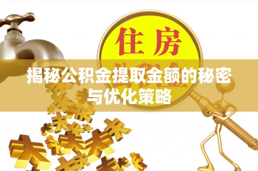 镜湖揭秘公积金提取金额的秘密与优化策略